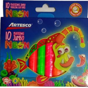 Plastilinas Jumbo Neón x10